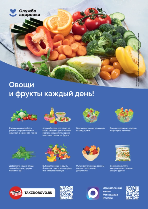 Овощи и фрукты каждый день