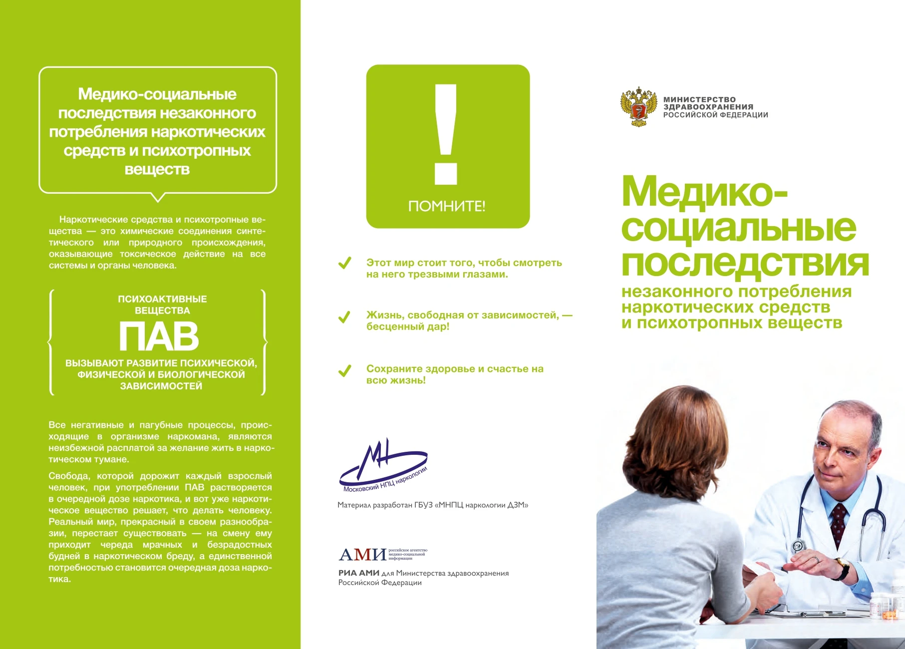 Медико-социальные последствия потребления наркотических веществ