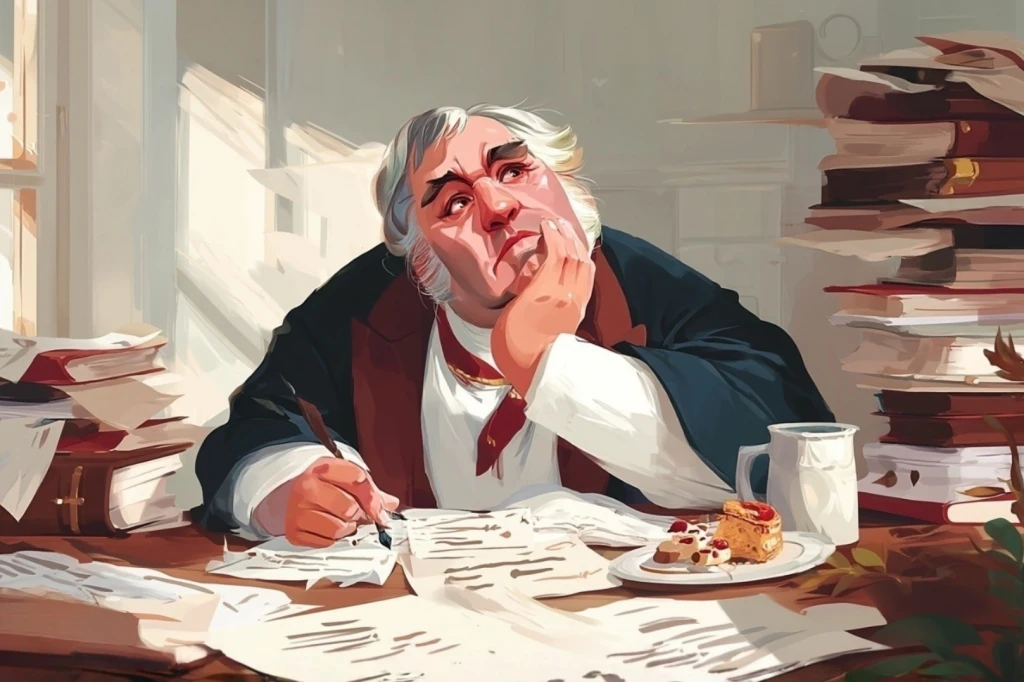 Иван Андреевич Крылов и его рабочий стол.png